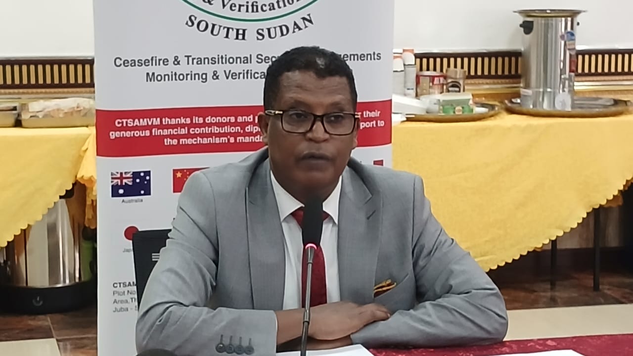 CTSAMVM chair Hailu Endashaw Atomsa at the 22 October technical committee meeting in Juba. Photo: Sudans Post.